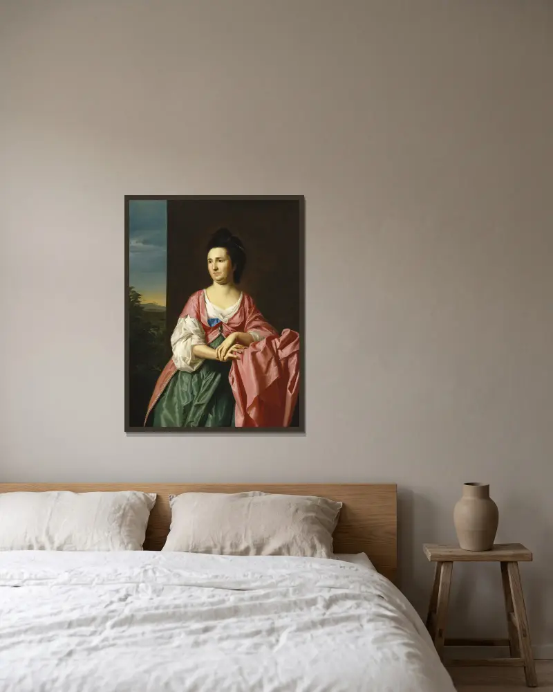 Mrs. Sylvester Gardiner, född Abigail Pickman, tidigare Mrs. William Eppes av John Singleton Copley inramad på en vägg