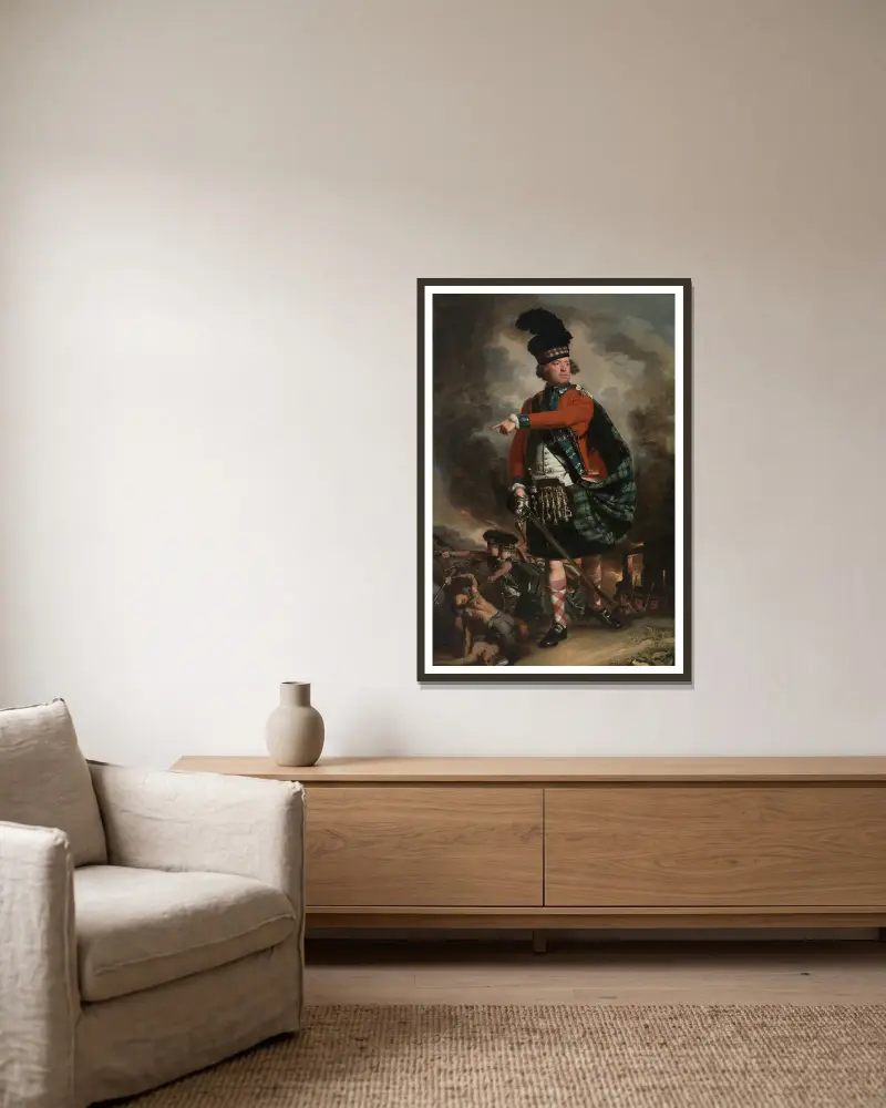 Porträtt av Hugh Montgomerie, senare tolfte earlen av Eglinton av John Singleton Copley inramad på en vägg