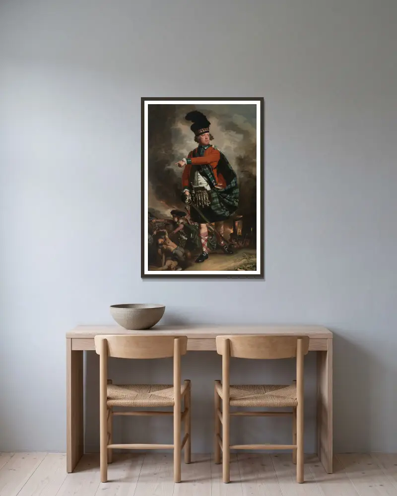 Porträtt av Hugh Montgomerie, senare tolfte earlen av Eglinton av John Singleton Copley inramad på en vägg