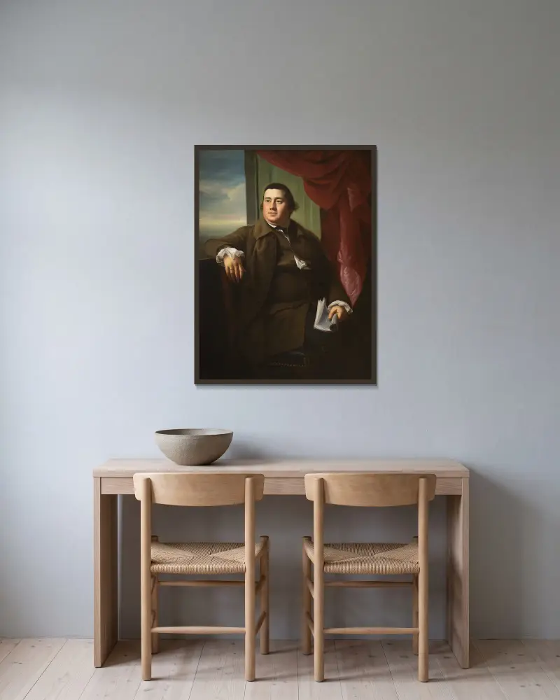 Robert Hooper av John Singleton Copley inramad på en vägg