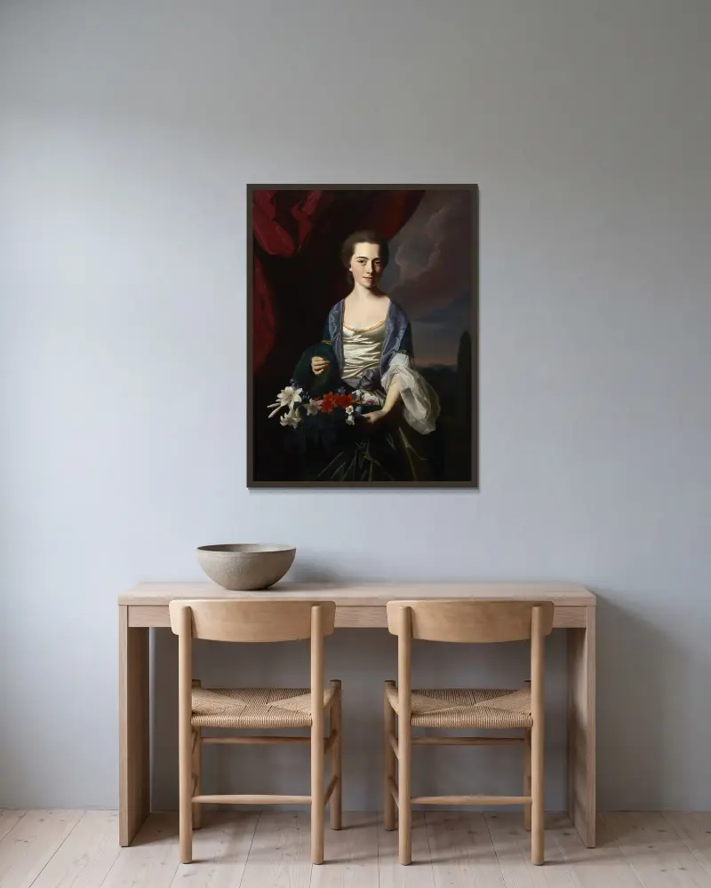 Sarah Sherburne Langdon, John Singleton Copley w ramie na ścianie