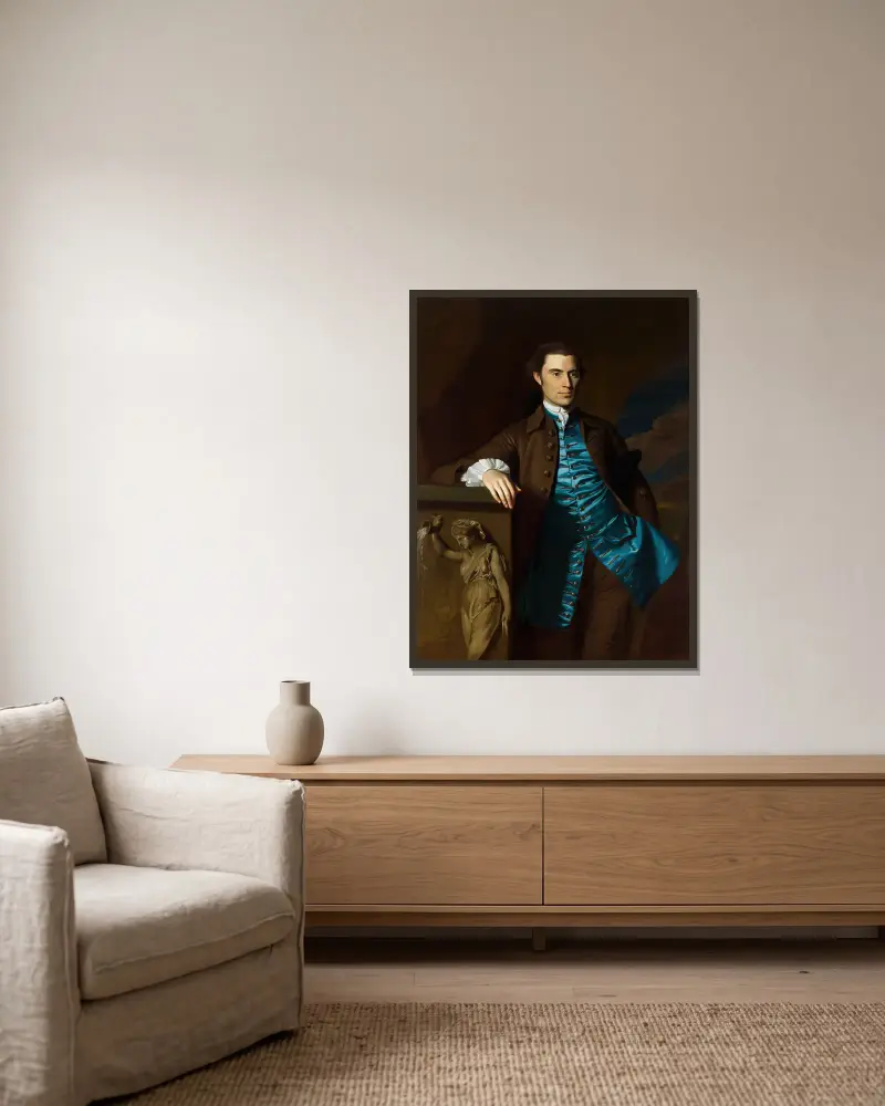 Thaddeus Burr av John Singleton Copley inramad på en vägg