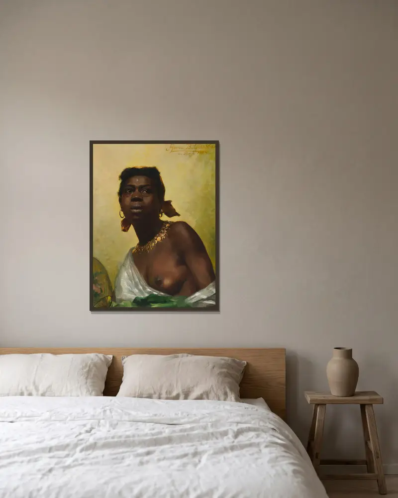 Black girl av Anna Bilińska-Bohdanowicz inramad på en vägg