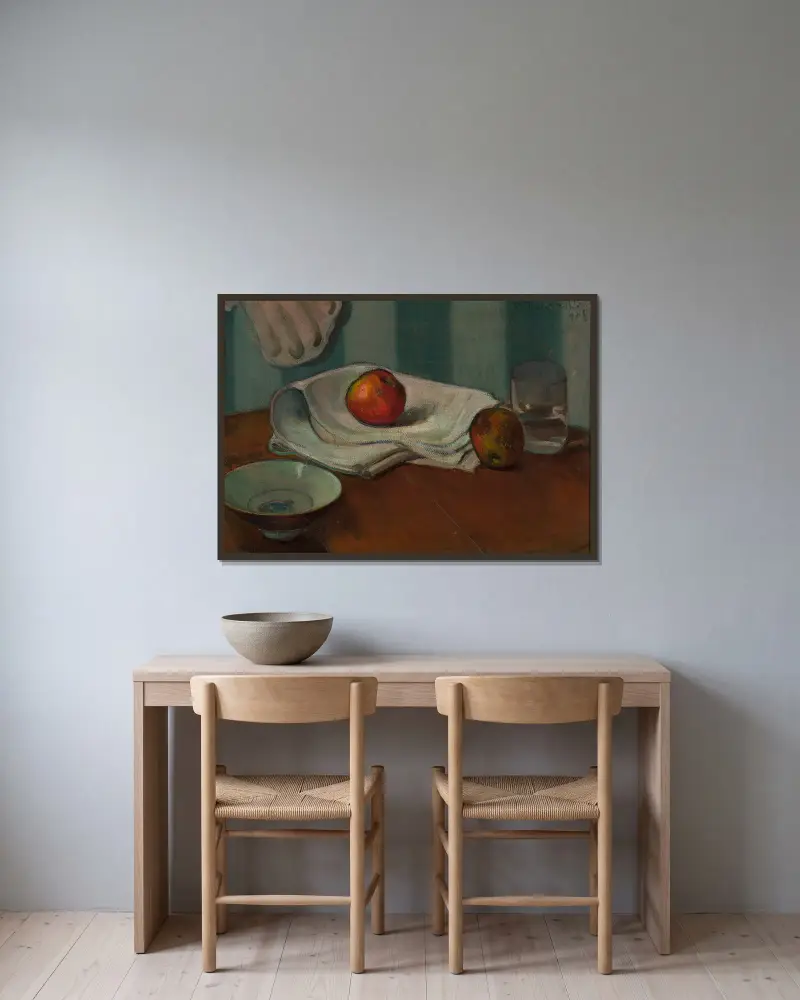 Still life, 1908 av Władysław Ślewiński inramad på en vägg