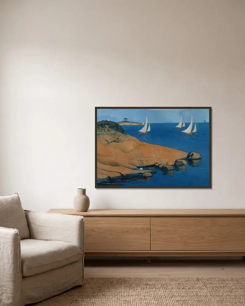 Archipelago View av Venny Soldan-Brofeldt inramad på en vägg