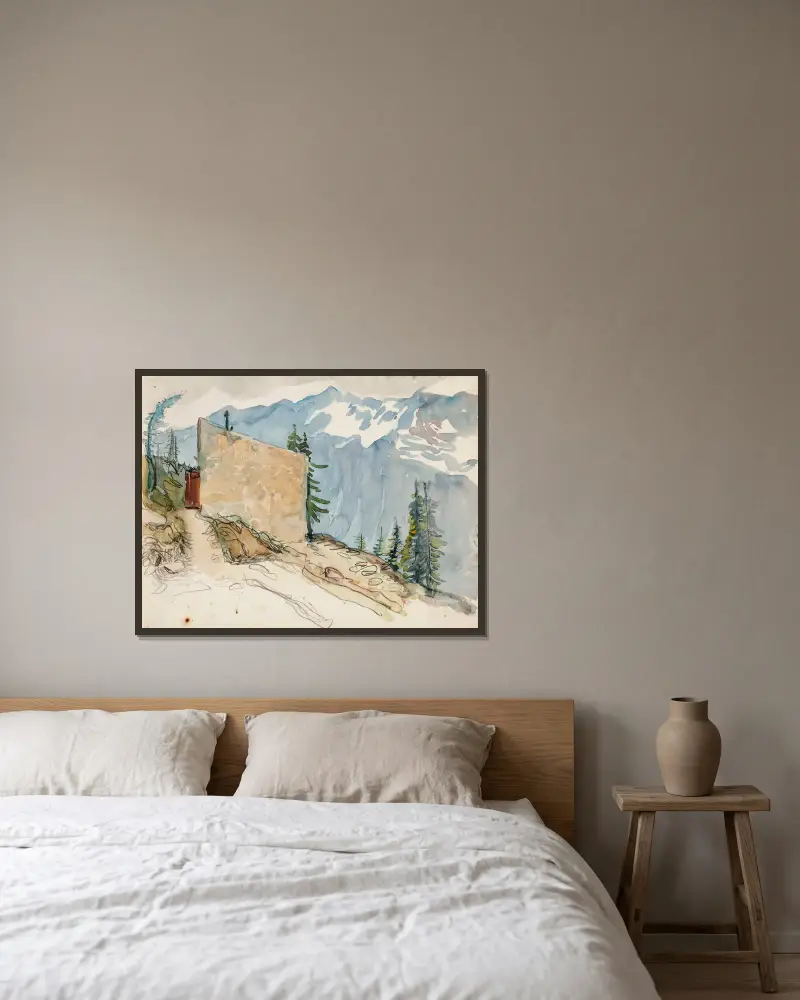Landscape from Tyrol av Venny Soldan-Brofeldt inramad på en vägg