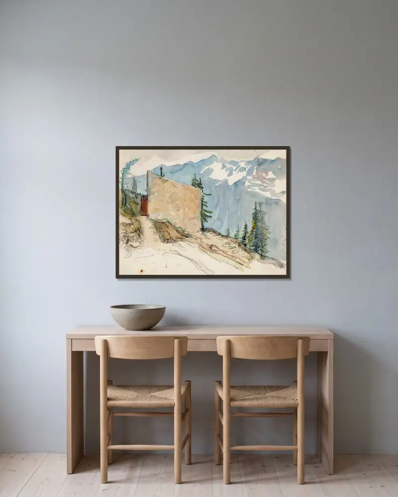 Landscape from Tyrol av Venny Soldan-Brofeldt inramad på en vägg