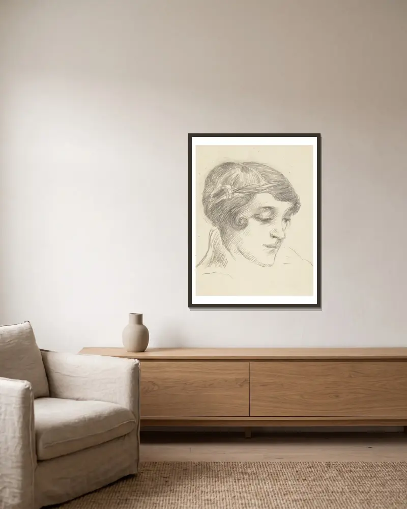 Maggie Gripenberg, Nr. 3 von Venny Soldan-Brofeldt gerahmt an einer Wand