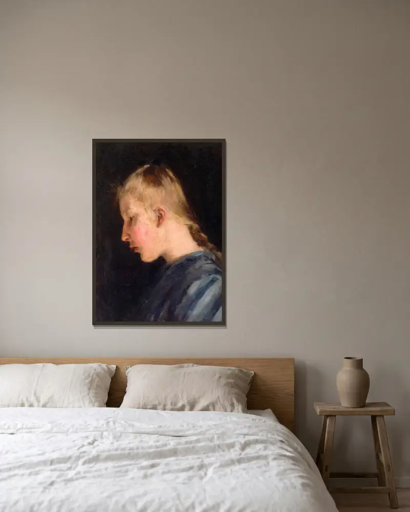 Portrait of Sister av Venny Soldan-Brofeldt inramad på en vägg