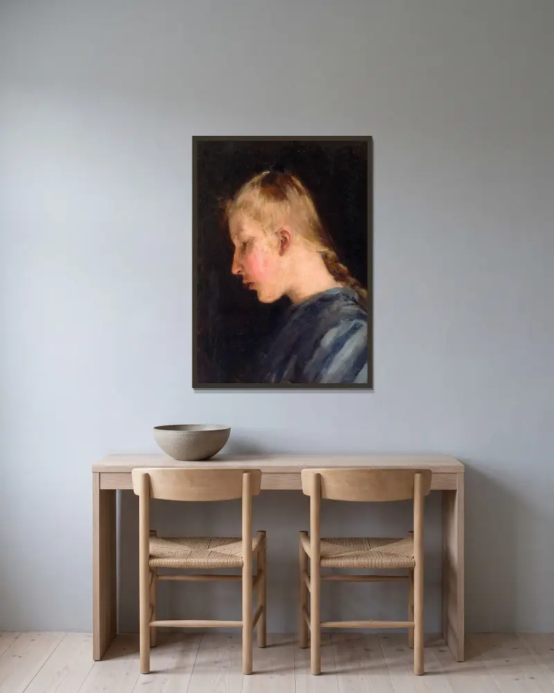 Portrait of Sister av Venny Soldan-Brofeldt inramad på en vägg