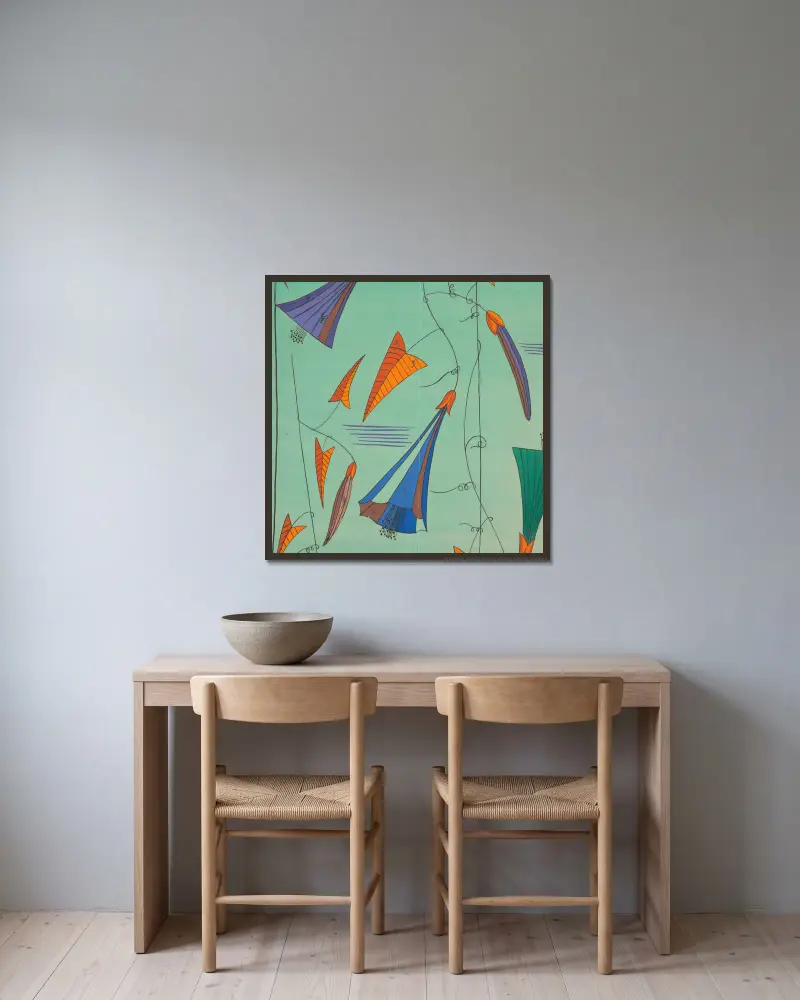 Sommerwinde gerahmt an einer Wand