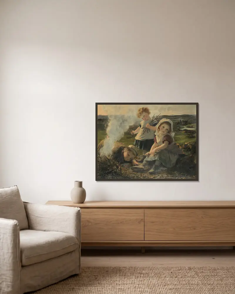 Hranice, Sophie Anderson v rámu na stěně
