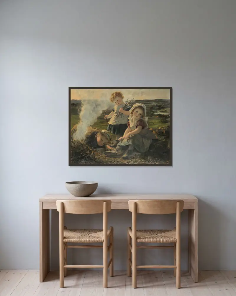 Hranice, Sophie Anderson v rámu na stěně