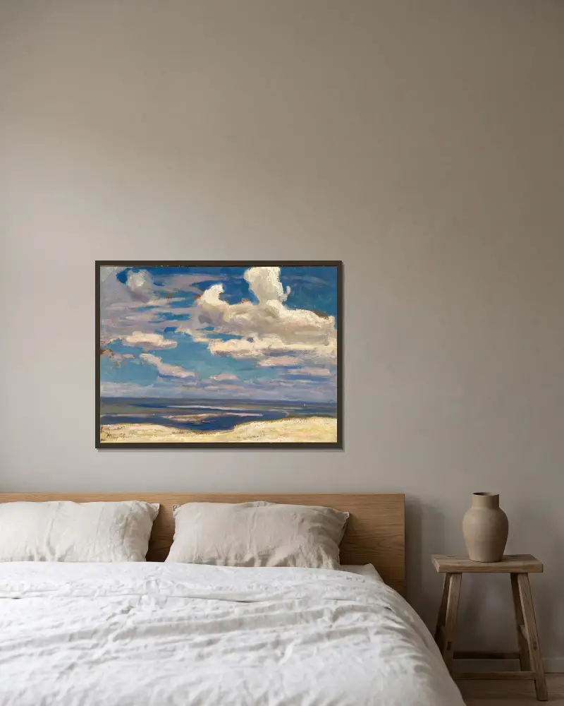 Wolke über dem Dnepr von Jan Stanisławski gerahmt an einer Wand