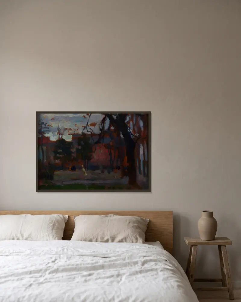 Planty-Park im Frühling von Jan Stanisławski gerahmt an einer Wand