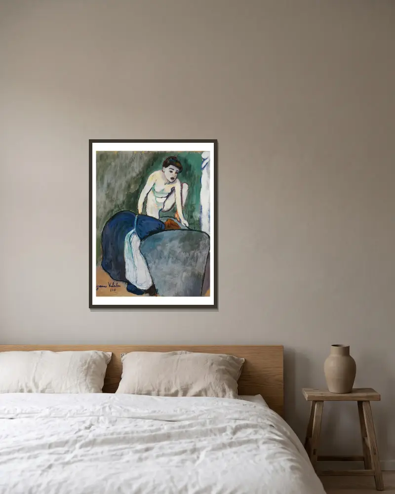 Girl av Suzanne Valadon inramad på en vägg