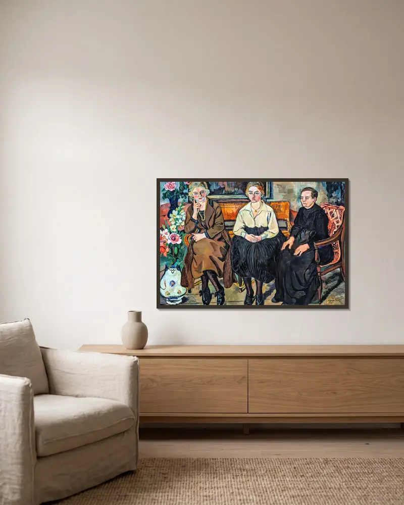 Die Familie Utter von Suzanne Valadon gerahmt an einer Wand