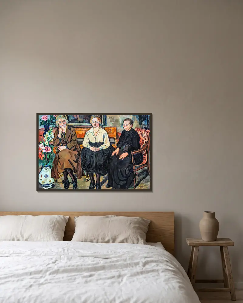 Die Familie Utter von Suzanne Valadon gerahmt an einer Wand