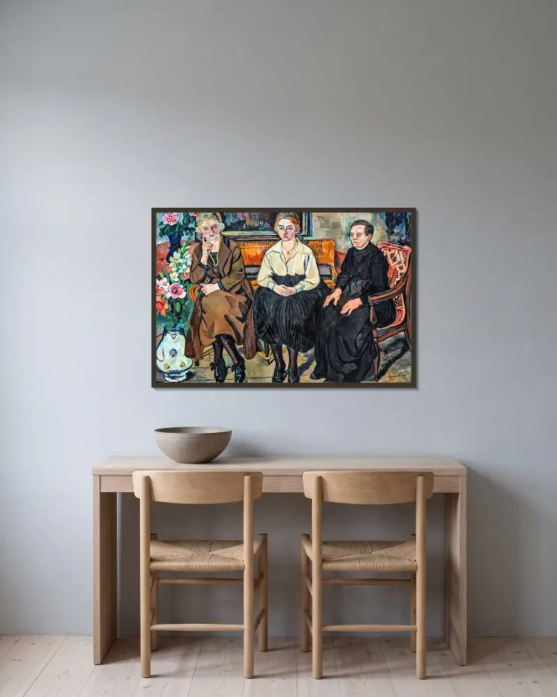 Die Familie Utter von Suzanne Valadon gerahmt an einer Wand