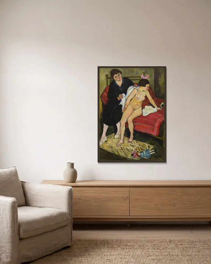 Die verlassene Puppe von Suzanne Valadon gerahmt an einer Wand