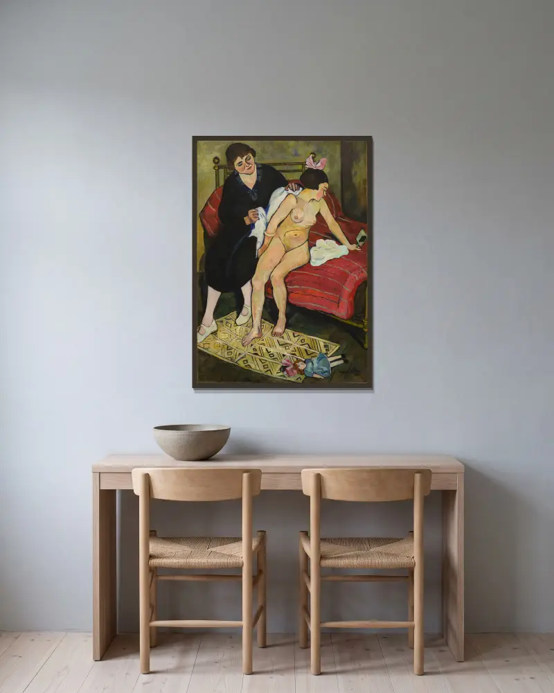 Die verlassene Puppe von Suzanne Valadon gerahmt an einer Wand