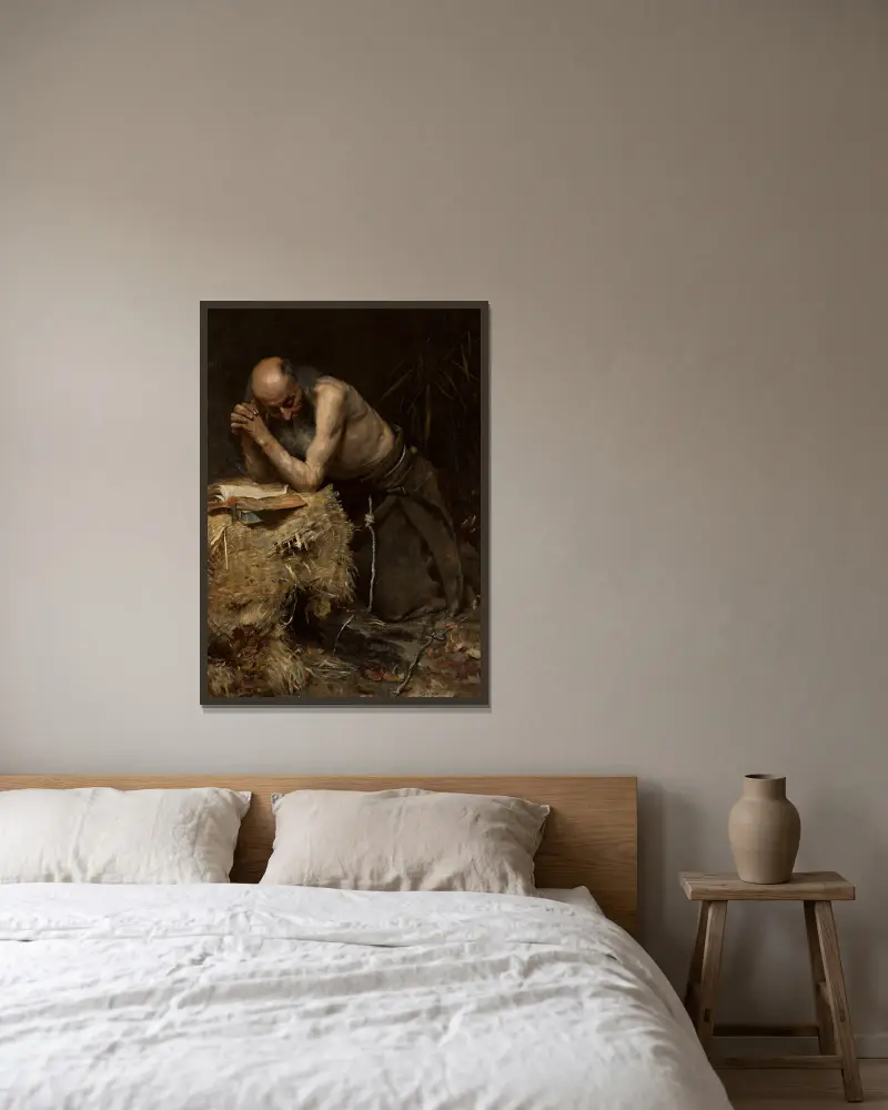 Eremit von Teodor Axentowicz gerahmt an einer Wand