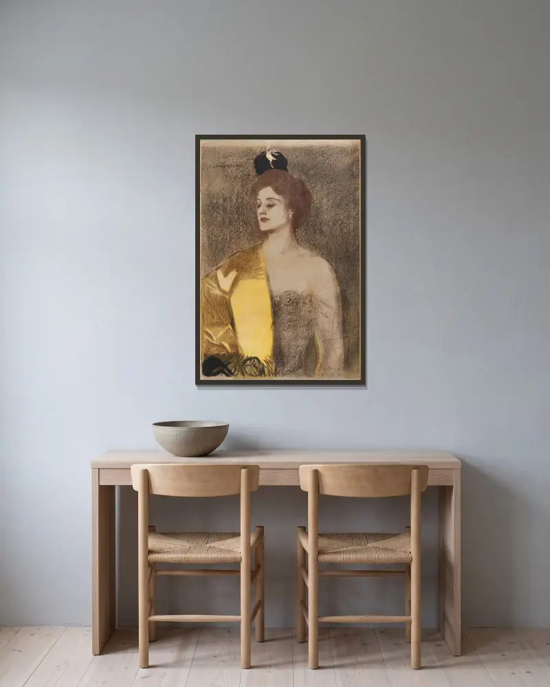 VII. Ausstellung der Polnischen Künstlervereinigung „Sztuka“ von Teodor Axentowicz gerahmt an einer Wand