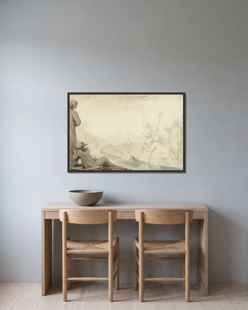 Kristův křest, Gerard ter Borch v rámu na stěně