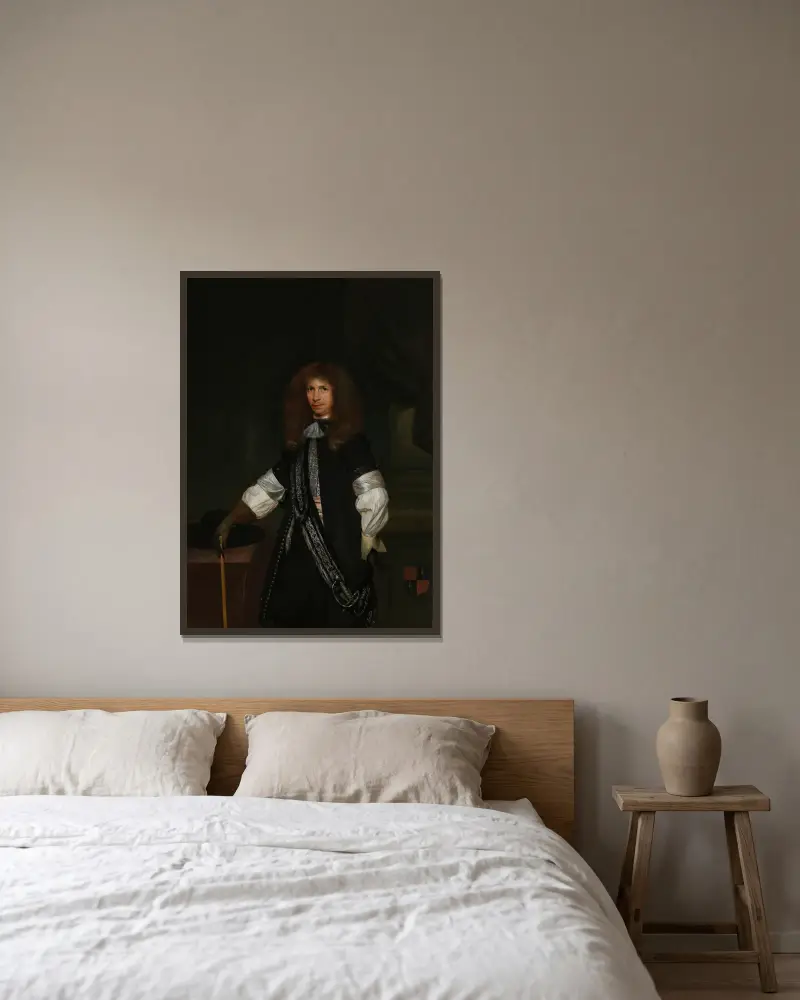 Jacob de Graeff (1642-90). In the Uniform of an Officer av Gerard ter Borch inramad på en vägg