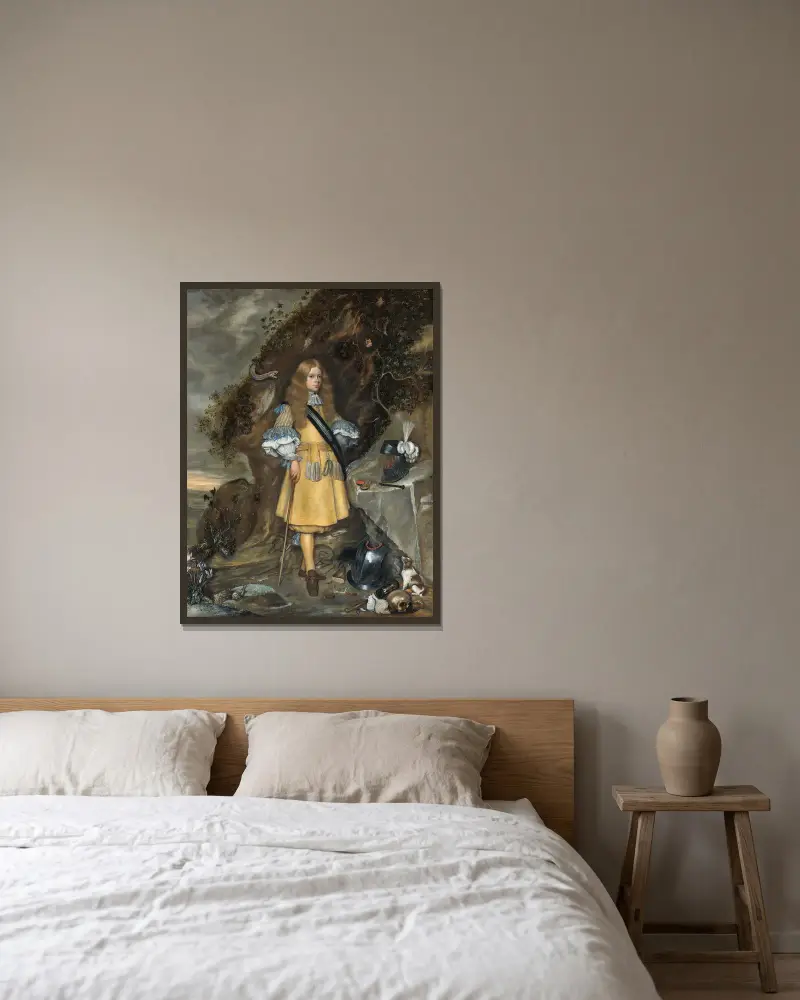 Minnesporträtt av Moses ter Borch av Gerard ter Borch inramad på en vägg