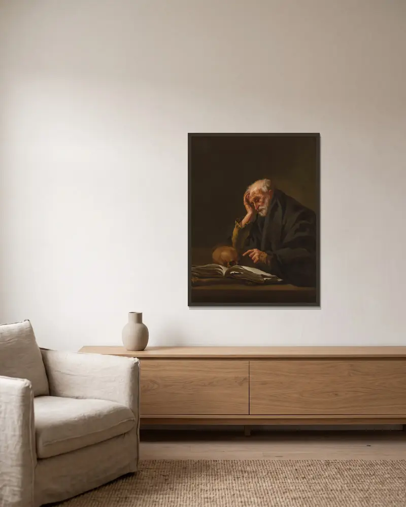 Święty Hieronim, Hendrick Ter Brugghen w ramie na ścianie