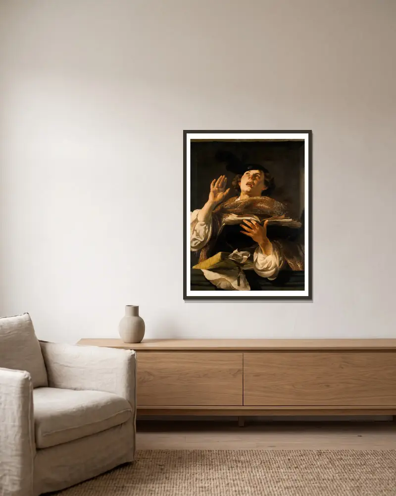 Zpěvačka, Hendrick Ter Brugghen v rámu na stěně