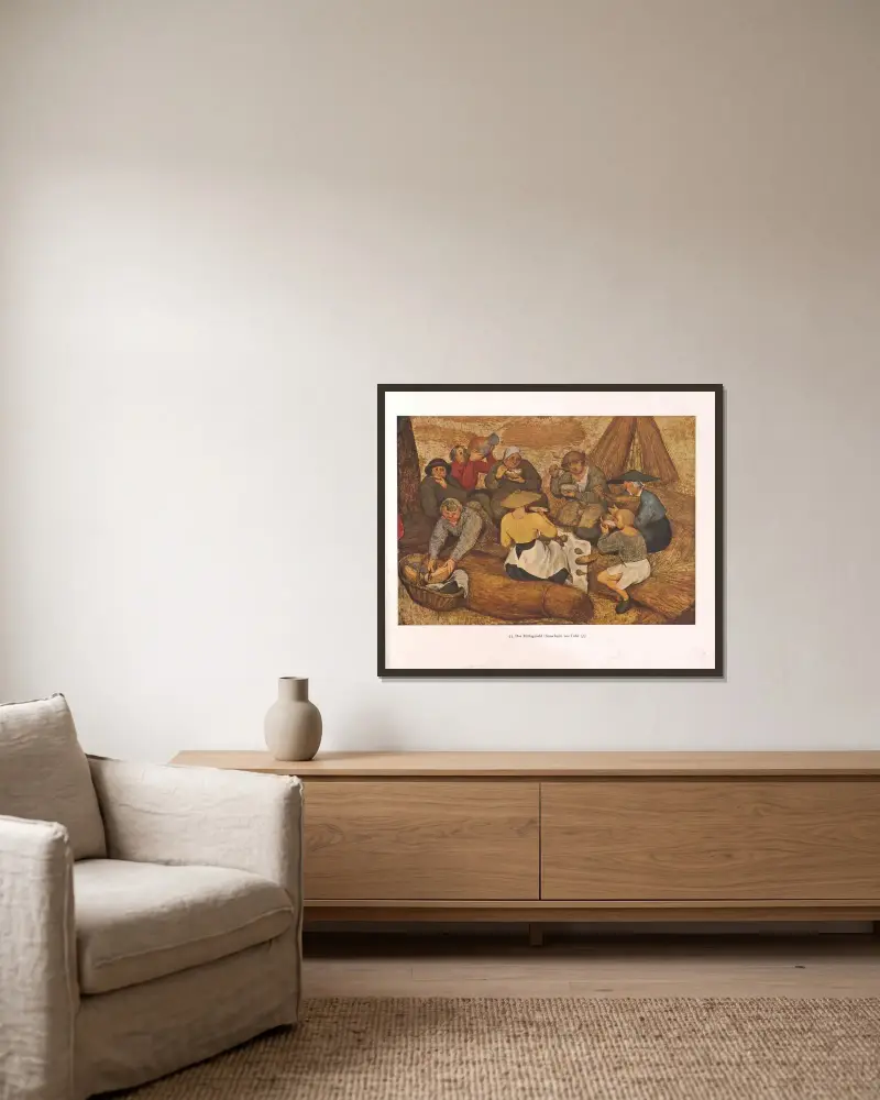 Posiłek w południe, Pieter Bruegel The Elder w ramie na ścianie