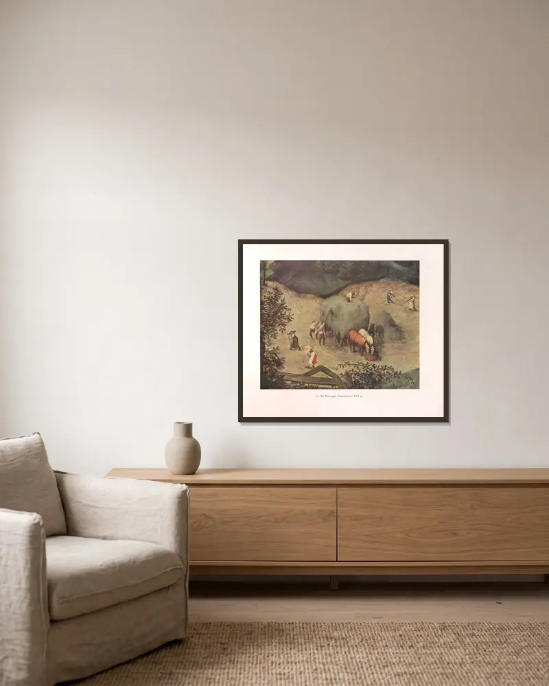 Wóz z sianem, Pieter Bruegel The Elder w ramie na ścianie