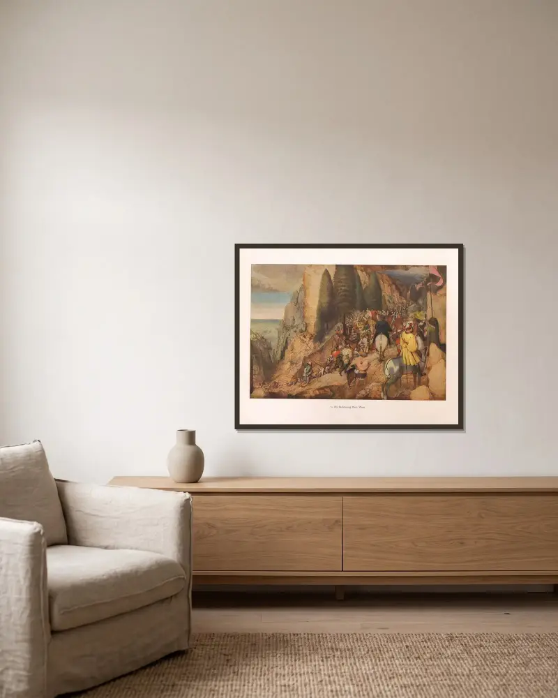 Obrácení Pavla, Pieter Bruegel The Elder v rámu na stěně