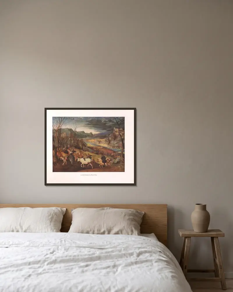 Návrat stáda, Pieter Bruegel The Elder v rámu na stěně