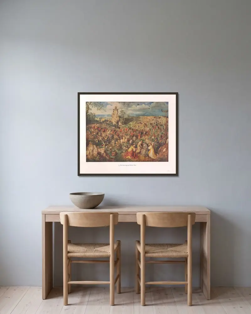 Kristus na cestě na Golgotu, Pieter Bruegel The Elder v rámu na stěně