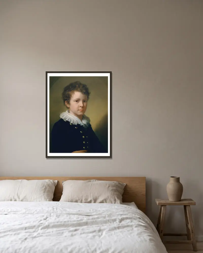 Johann Baptist Lampi, ett barnbarn till konstnären av Johann Baptist von Lampi the Elder inramad på en vägg