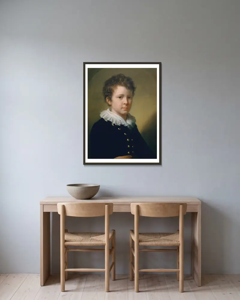 Johann Baptist Lampi, ett barnbarn till konstnären av Johann Baptist von Lampi the Elder inramad på en vägg