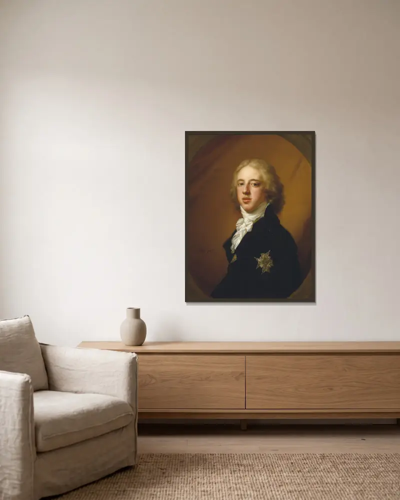 Król Gustaw IV Adolf, Johann Baptist von Lampi the Elder w ramie na ścianie