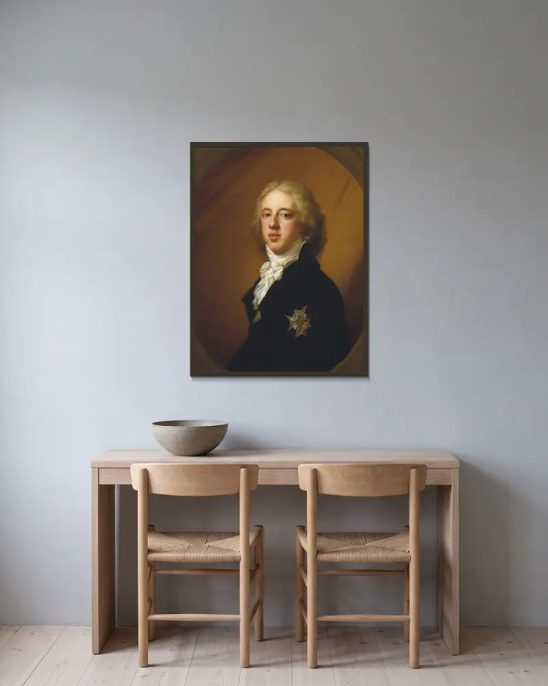 Król Gustaw IV Adolf, Johann Baptist von Lampi the Elder w ramie na ścianie