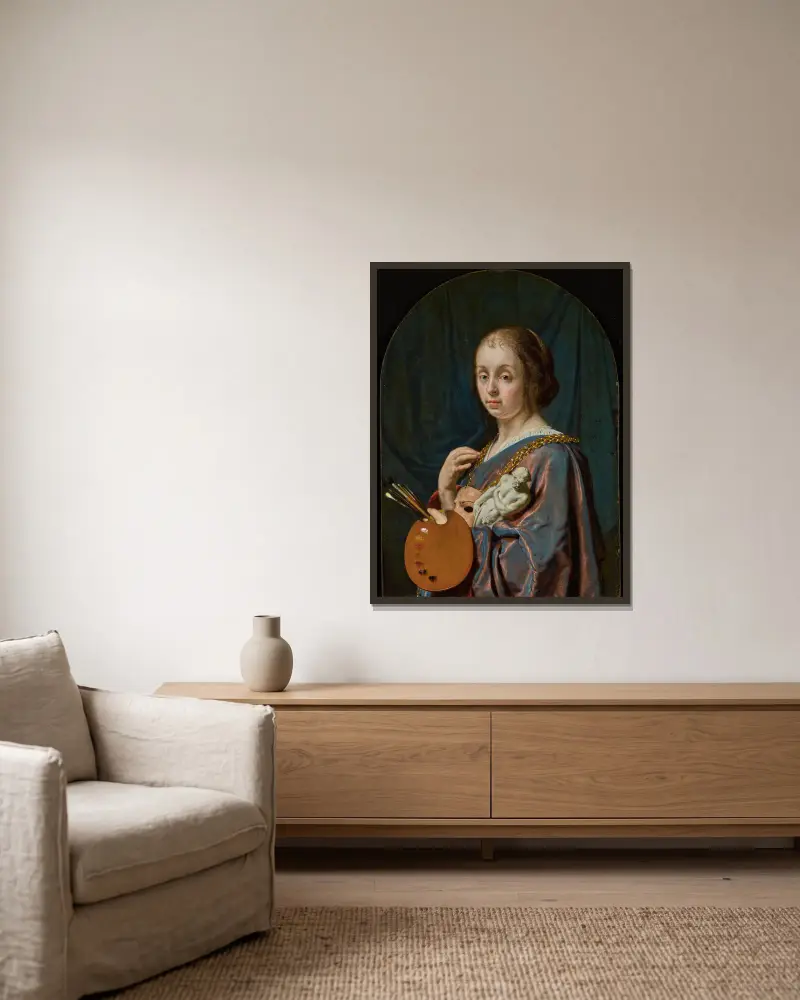 Pictura (Allegoria malarstwa), Frans van Mieris the Elder w ramie na ścianie