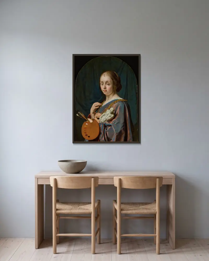 Pictura (Allegoria malarstwa), Frans van Mieris the Elder w ramie na ścianie
