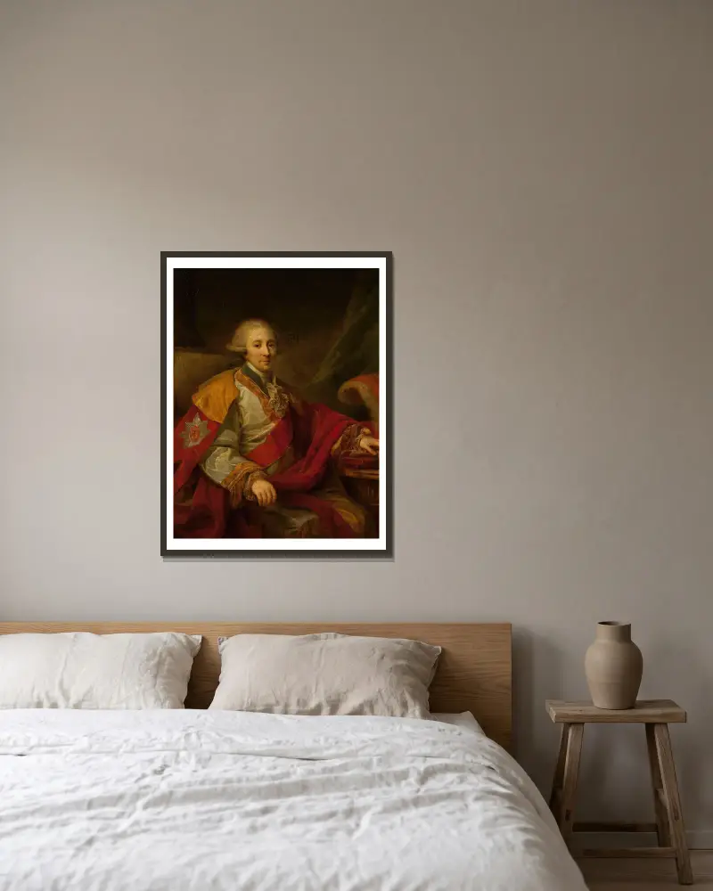 Portret dygnitarza, Johann Baptist von Lampi the Elder w ramie na ścianie