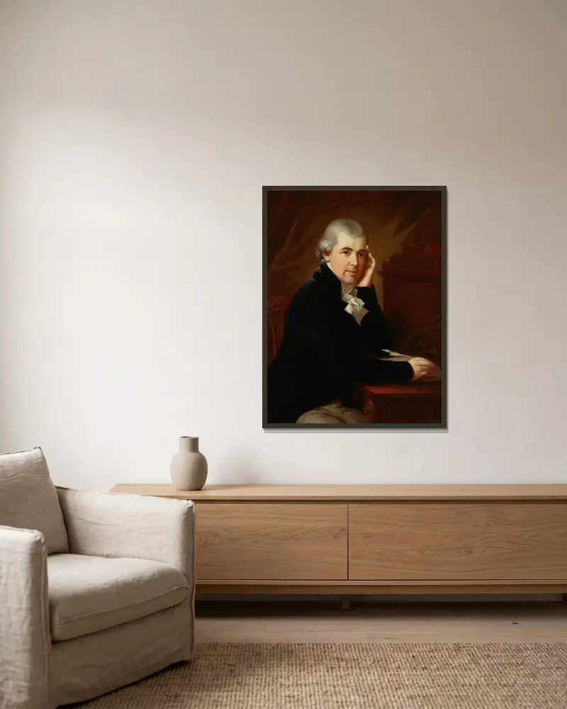 Portrét muže, Johann Baptist von Lampi the Elder v rámu na stěně