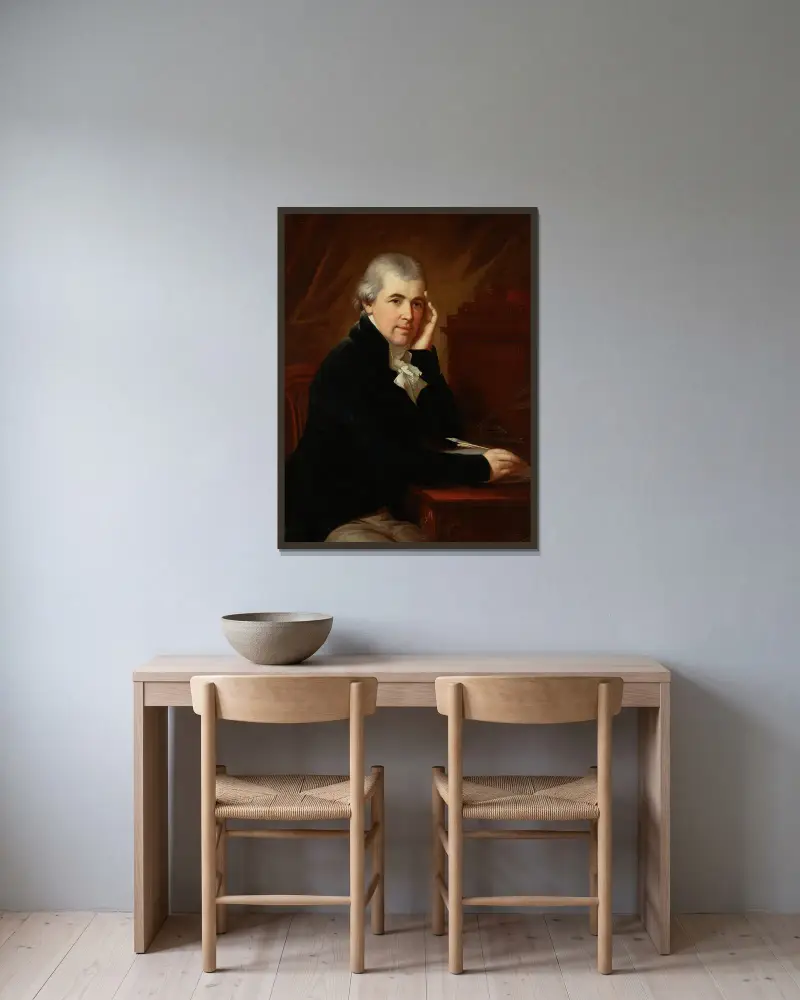 Portrét muže, Johann Baptist von Lampi the Elder v rámu na stěně