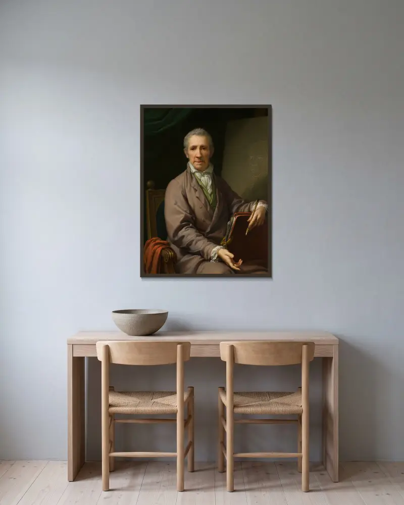 Autoportret przy sztaludze, Johann Baptist von Lampi the Elder w ramie na ścianie