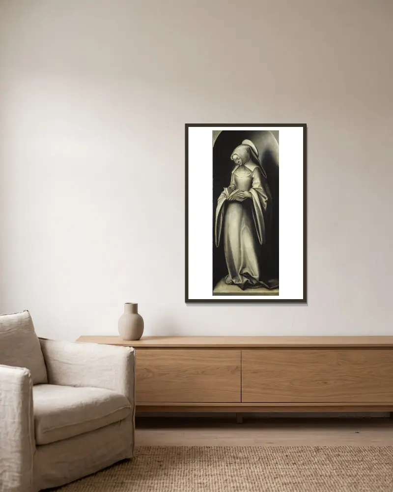 Die heilige Anna von Lucas Cranach the Elder gerahmt an einer Wand