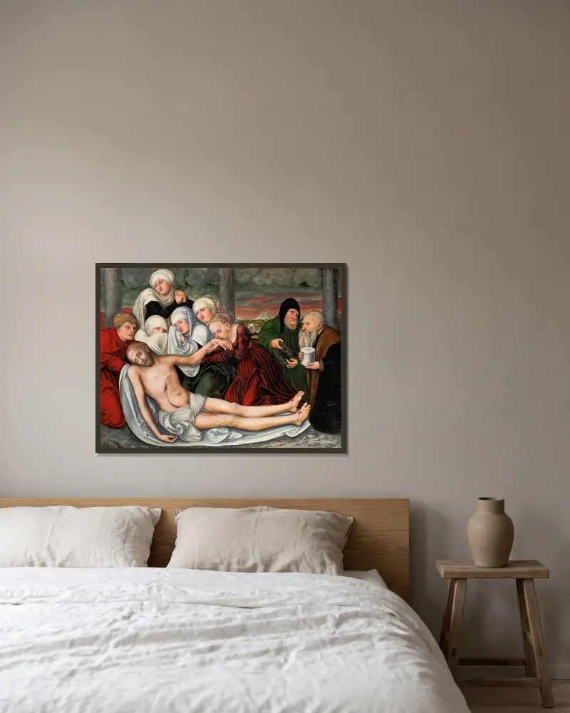 Opłakiwanie Chrystusa, Lucas Cranach the Elder w ramie na ścianie