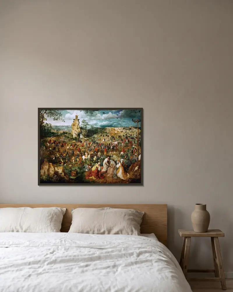 Cesta na Kalvárii, Pieter Bruegel The Elder v rámu na stěně